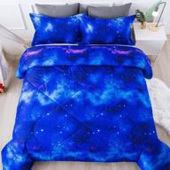 🌌 paxrac 3d galaxy comforter set: full size, 3 pieces, universal outer space bedding, lightweight microfiber comforter for kid, boy, girl, teen logo