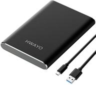 💻 hwayo 40gb portable external hard drive: ultra slim usb3.1 gen 1 type c hdd storage for pc, laptop, mac, xbox one (black) logo