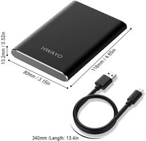 img 1 attached to 💻 HWAYO Портативный внешний жесткий диск 40 ГБ: Сверхтонкий USB3.1 Gen 1 HDD Storage для ПК, ноутбука, Mac, Xbox One (черный)