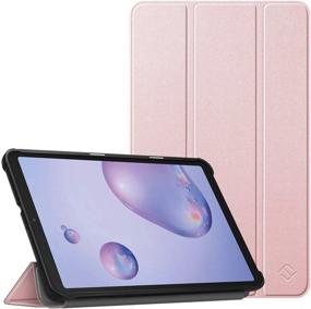 img 4 attached to 📱 Fintie SlimShell Case for Samsung Galaxy Tab A 8.4 2020 - Ultra Thin Lightweight Tri-Fold Stand Cover, Rose Gold: The Perfect Protection Solution