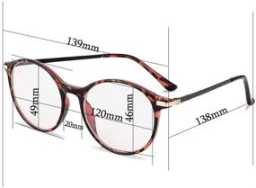 img 1 attached to 👓 Gudzws Retro Classic TR Frame Round Anti-Blue Light Reading Glasses with Metal Spring Hinges Temples Unisex Demi +3.50 Power