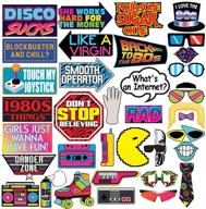 📸 37-piece retro 80's photo prop set - hilarious 1980's theme party decorations, favors & supplies logo