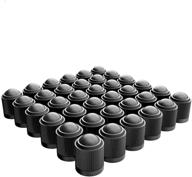 🚗 36pcs black pppanda valve dust caps for car, motorbike, trucks, bike and bicycle - schrader valve only - dustproof tire cap - tyre valve stem caps logo