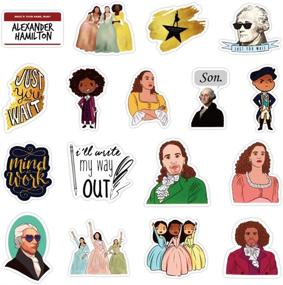 img 1 attached to 🎭 Hamilton Musical Laptop and Water Bottle Stickers – Cute Vinyl Decal Set for Teens, Girls, Phones, Bikes, Skateboards, Travel Cases, Computers