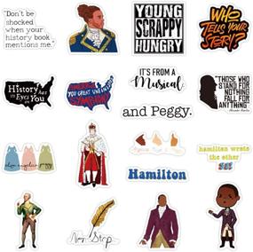 img 3 attached to 🎭 Hamilton Musical Laptop and Water Bottle Stickers – Cute Vinyl Decal Set for Teens, Girls, Phones, Bikes, Skateboards, Travel Cases, Computers