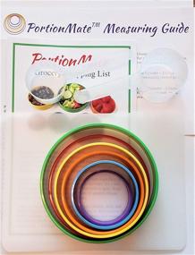 img 1 attached to Protein First Bariatric Care Gift Set - PortionMate Improved Eating Guides, Food Rings, Note Pad and Pill Box - BPA Free Plastic