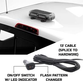 img 1 attached to SpeedTech Lights Mini 14 - High-Intensity 72 Watts LED Strobe Lights for Trucks, Cars, Plows, and Emergency Vehicles. Magnetic Roof Mount in Alternating Amber/White (Yellow/White) for Enhanced Visibility and Safety.