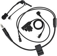 high-performing tactical y-line connector set with kenwood ptt and comta microphone accessories for comta headsets extended length logo