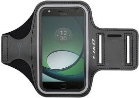 img 4 attached to 📱 Moto E6/E4/E4 Play/E5/E5 Play/E5 Cruise/Moto Droid Turbo 2 Armband with Key Holder Slot and Earphone Connection - J&D Sports Running Armband