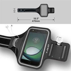 img 3 attached to 📱 Moto E6/E4/E4 Play/E5/E5 Play/E5 Cruise/Moto Droid Turbo 2 Armband with Key Holder Slot and Earphone Connection - J&D Sports Running Armband