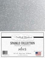 🎉 cardstock warehouse mirrisparkle silver glitter cardstock paper - 8.5 x 11 inch, 16 pt/280gsm - pack of 10 sheets logo