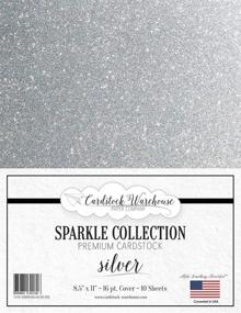 img 4 attached to 🎉 Cardstock Warehouse Mirrisparkle Silver Glitter Cardstock Paper - 8.5 X 11 Inch, 16 Pt/280gsm - Pack of 10 Sheets