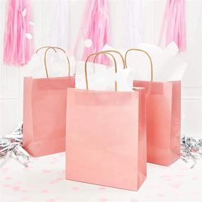 img 3 attached to 🎁 Charming Blush Pink Gift Bags for Wedding and Bridal Shower - Set of 15 (8 x 10 In)