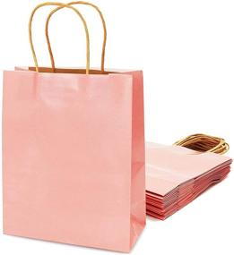 img 4 attached to 🎁 Charming Blush Pink Gift Bags for Wedding and Bridal Shower - Set of 15 (8 x 10 In)