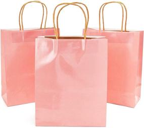 img 2 attached to 🎁 Charming Blush Pink Gift Bags for Wedding and Bridal Shower - Set of 15 (8 x 10 In)