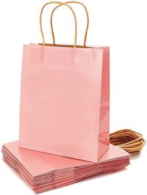 img 1 attached to 🎁 Charming Blush Pink Gift Bags for Wedding and Bridal Shower - Set of 15 (8 x 10 In)