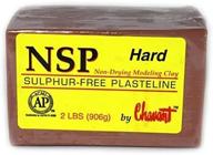 🏺 шавант nsp hard: превосходная 2 фунтовая глина для лепки на масляной основе - свободная от серы, профессионального качества - коричневая. логотип