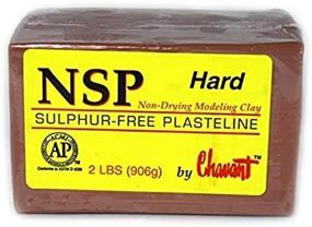 img 1 attached to 🏺 Шавант NSP HARD: Превосходная 2 фунтовая глина для лепки на масляной основе - свободная от серы, профессионального качества - коричневая.