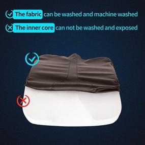 img 1 attached to 🪑 LARROUS Memory Foam Seat Cushion for Car, Office Chair, Wheelchair & More - Brown, Relieves Tailbone and Lower Back Pain