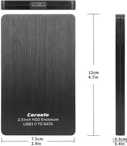 img 3 attached to Caraele 500GB Ultra Slim Portable External Hard Drive USB3.0 Mobile HDD Storage for PC, Desktop, Laptop, Chromebook, MacBook, Xbox One, Xbox 360, PS4 - Black