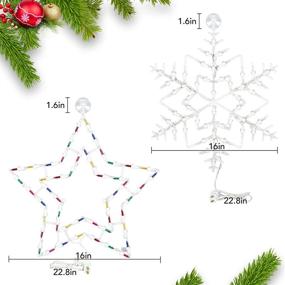 img 1 attached to 🎄 SOWSUN Christmas Window Silhouette Lights: Light up your Holiday Décor with Snowflake and Star Window Lights (Pack of 2, Muti-Color and Warm White)