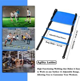 img 3 attached to HLYWEI Speed Agility Training Set: Enhance Speed and Agility with Ladder, Headband, Jump Rope, Cones, and More!