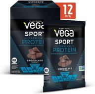 🍫 vega sport premium protein powder: chocolate, vegan, 30g plant based protein, low carb, keto, 5g bcaas, perfect for women and men - pack of 12 logo