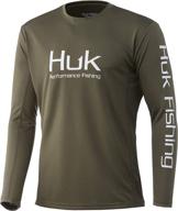 👕 huk men's icon x: ultimate sun protection fishing shirt for long sleeve comfort логотип