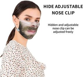 img 3 attached to 🎭 Pack of 4 Face Masks with Filter Pocket - Washable, Breathable, Reusable, Dust-Proof, and Windproof for Men and Women