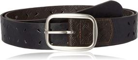 img 3 attached to ✨ Stylish and Versatile: Relic by Fossil Women's Embossed and Perforated Stud Nickel/PVC Belt