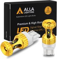 🔆 alla lighting 7440 7443 led bulbs - high performance 3000lm super bright car signal/reverse/stop/brake tail lights drl t20 7441 7444 w21w 7442, 6000k white logo