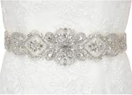 💎 hde rhinestone wedding bridal belts and sashes for bridal gown dress with ribbon logo