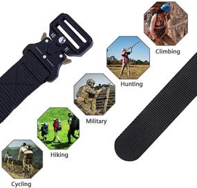 img 1 attached to Military Quick Release Heavy Duty Men's Belt - MOZETO Tactical Accessories