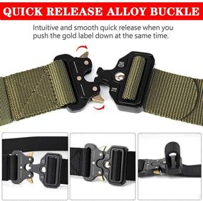 img 3 attached to Military Quick Release Heavy Duty Men's Belt - MOZETO Tactical Accessories