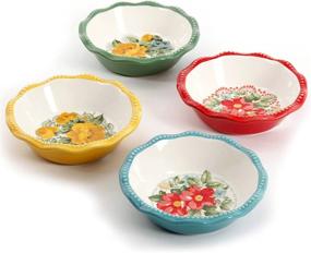 img 4 attached to Pioneer Woman Vintage Floral Plate: Timeless Elegance for your Dining Décor