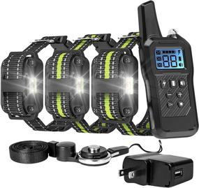 img 4 attached to 🐶 FunniPets Waterproof Dog Training Collar with 2600ft Remote Range - 4 Training Modes: Light, Static Shock, Vibration, Beep - Suitable for 3 Dogs