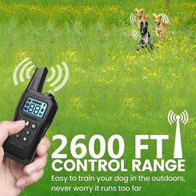 img 3 attached to 🐶 FunniPets Waterproof Dog Training Collar with 2600ft Remote Range - 4 Training Modes: Light, Static Shock, Vibration, Beep - Suitable for 3 Dogs