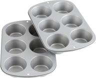 🧁 wilton recipe right не прилипает 6-контурная форма для кексов jumbo, набор из 2 штук - испечь идеальные кексы каждый раз! логотип