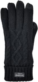 img 3 attached to Stay Warm in Style: Bruceriver Knitted Thinsulate Diamond Dk Gray Men's Gloves & Mittens