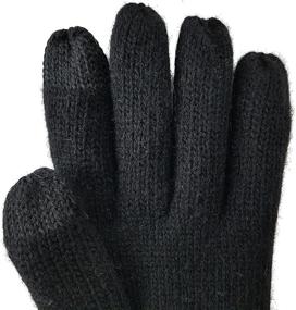 img 1 attached to Stay Warm in Style: Bruceriver Knitted Thinsulate Diamond Dk Gray Men's Gloves & Mittens