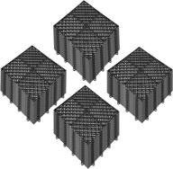 🔲 premium interlocking rubber tiles - 55 pcs, black | versatile drainage tiles for outdoor deck, pool, shower, bathroom, patio, garage | 12x12x0.5 inches logo