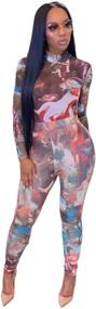 img 4 attached to BYDIVA Streetwear Bodysuit Leggings: Trendy Women's Clothing & Jumpsuits, Rompers & Overalls