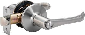 img 4 attached to 🚪 December Door Lever with Lock, Privacy, Satin Nickel - Amazon Basics