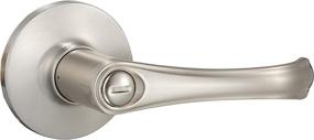 img 3 attached to 🚪 December Door Lever with Lock, Privacy, Satin Nickel - Amazon Basics