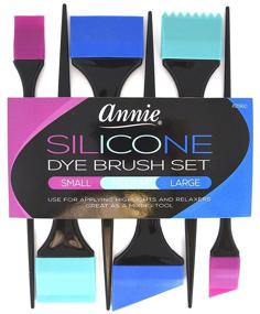 img 1 attached to 🖌️ Annie Silicone Dye Brush Set: 6-Piece for Hair Colors, Relaxers, and Highlights - Excellence in Application!