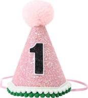 🍉 one in a watermelon 1st birthday headband - glitter crown for boys or girls - sparkled baby hat for best photo booth props, backdrop & cake smash (pink) логотип