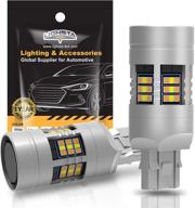 🚦 lighsta canbus anti hyper flash 7443 7444 t20 992 7444na switchback led bulbs: dual color for turn signal & daytime running lights logo