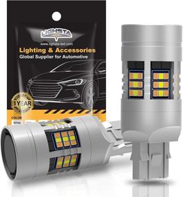 img 4 attached to 🚦 LIGHSTA CANBUS Anti Hyper Flash 7443 7444 T20 992 7444NA Switchback LED Bulbs: Dual Color for Turn Signal & Daytime Running Lights