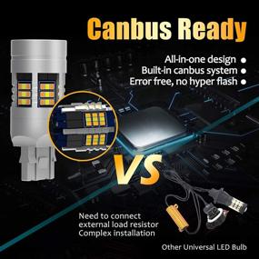img 3 attached to 🚦 LIGHSTA CANBUS Anti Hyper Flash 7443 7444 T20 992 7444NA Switchback LED Bulbs: Dual Color for Turn Signal & Daytime Running Lights