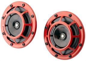 img 4 attached to 📢 Hella 003399801 Supertone 12V Twin Horn Kit with Red Protective Grill - High Tone/Low Tone Horns